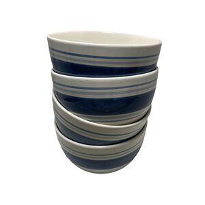 Food Network Stoneware Soup Cereal Bowls Set Of 4  6.25" x 3.5"